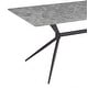 preview thumbnail 114 of 131, Elega Modern Sintered Stone Dining Table Modern Trestle Base Powder-Coated Steel Frame Kitchen Table - 47"-71"
