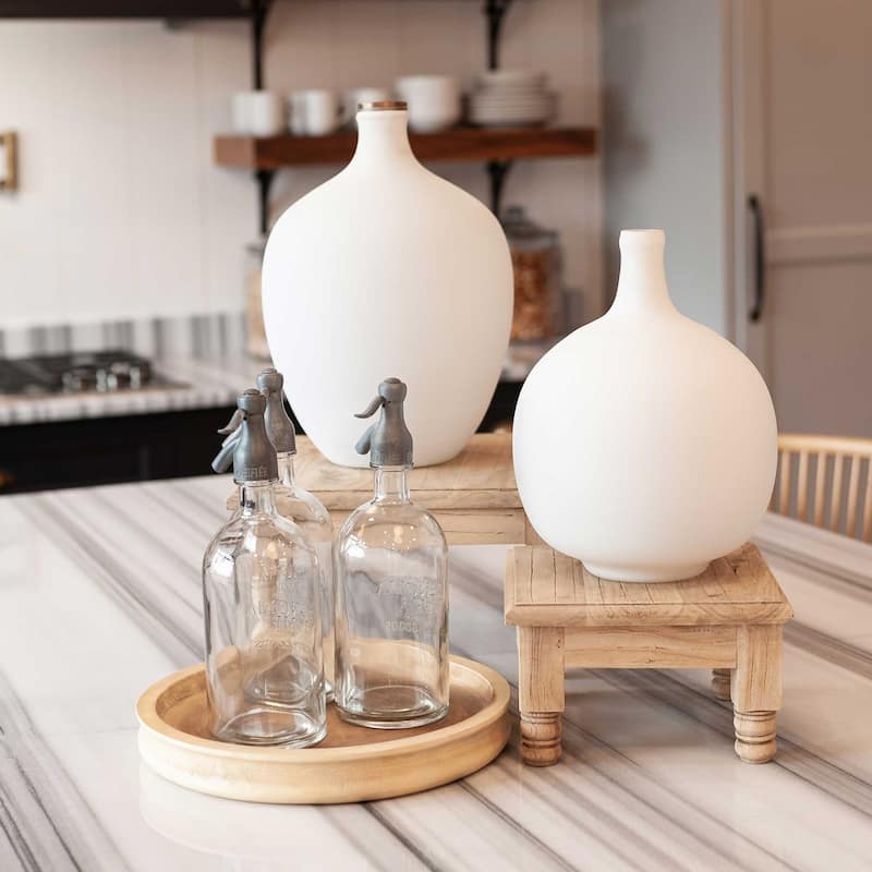 Kia Tall Matte White 15.75-inch Vase by East at Main (1-piece)