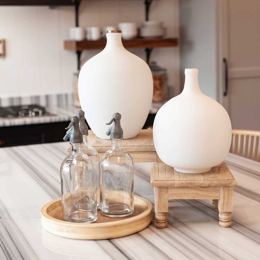 Kia Tall Matte White 15.75-inch Vase by East at Main (1-piece)