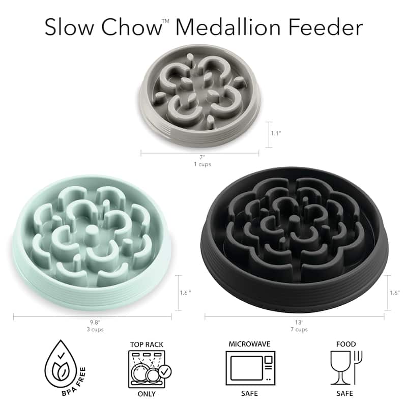 Abode Homewares Slow Chow Medallion Polypropylene Slow Feeder