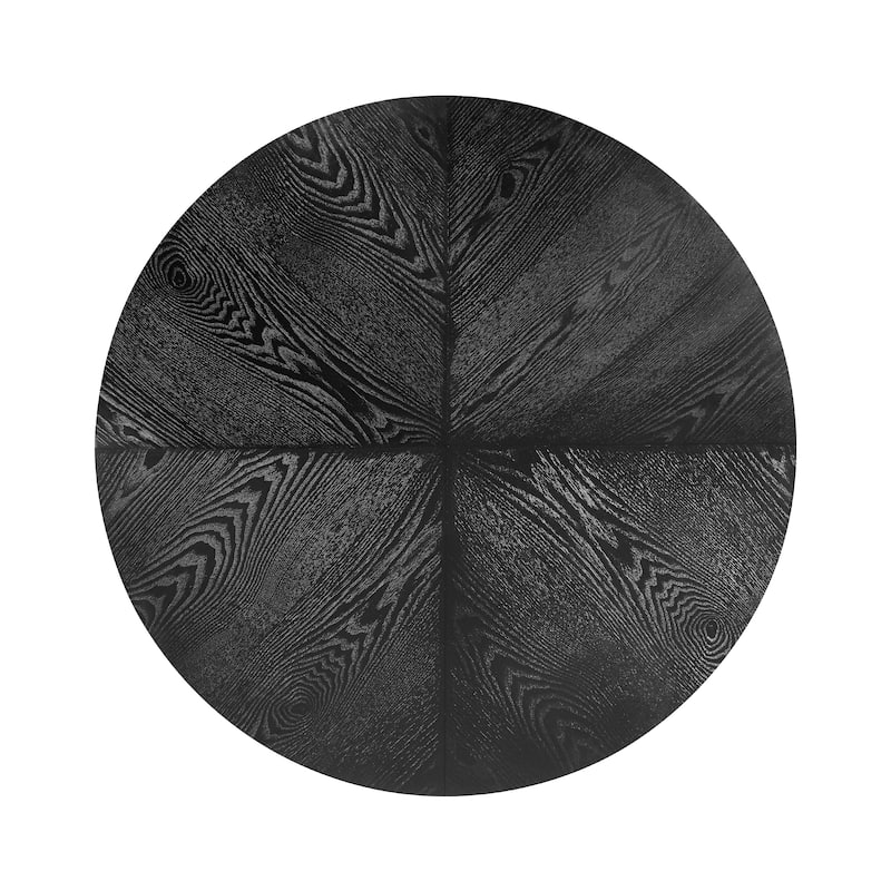 Christopher Knight Home - Marceline Modern 33.46" Round Coffee Table with Fluted Metal Pedestal Base & Subtle Gold Accent