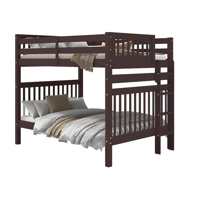 Taylor & Olive Trillium Full over Full Bunk Bed with End Ladder