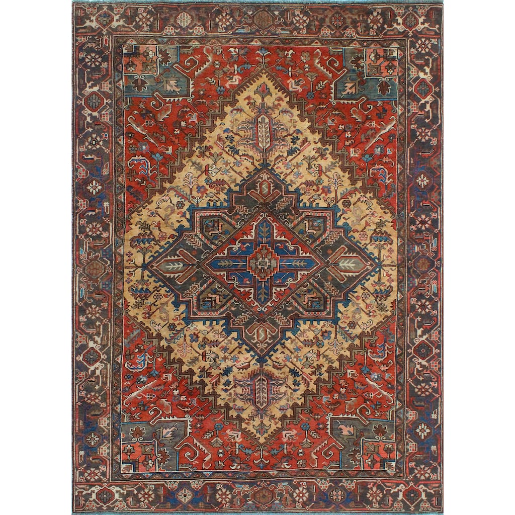 Fine Vintage Heriz Franklin Gold/Rust Rug - 6'7" x 9'4"