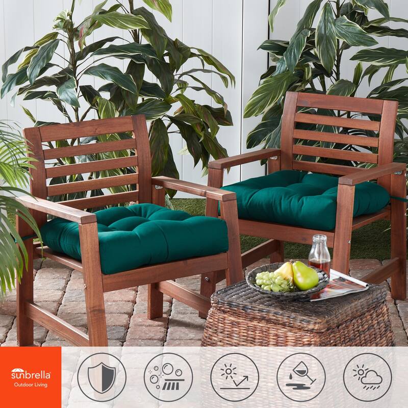 Sunbrella Tufted 20-inch Outdoor Chair Cushion