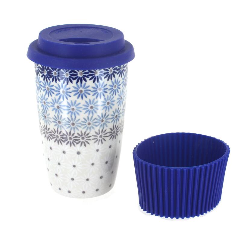 Blue Rose Polish Pottery K115 Manufaktura Travel Mug - Harmony
