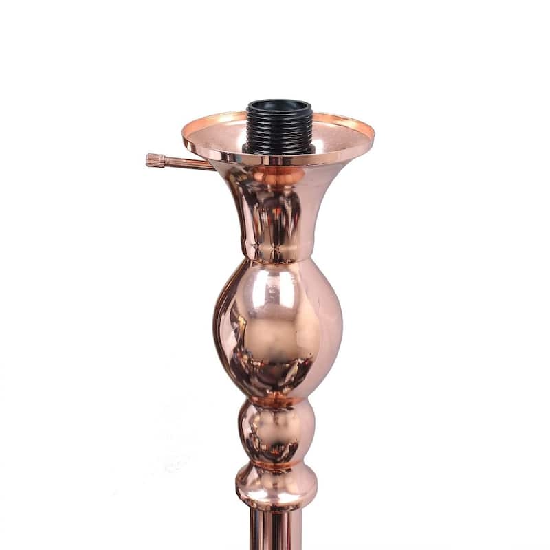 Classic 1 Light Torchiere Floor Lamp with Marbleized Glass Shade
