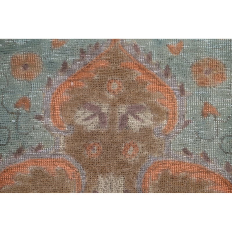 Over-Dyed Tabriz Persian Vintage Area Rug Handmade Wool Carpet - 8'10"x 11'2"