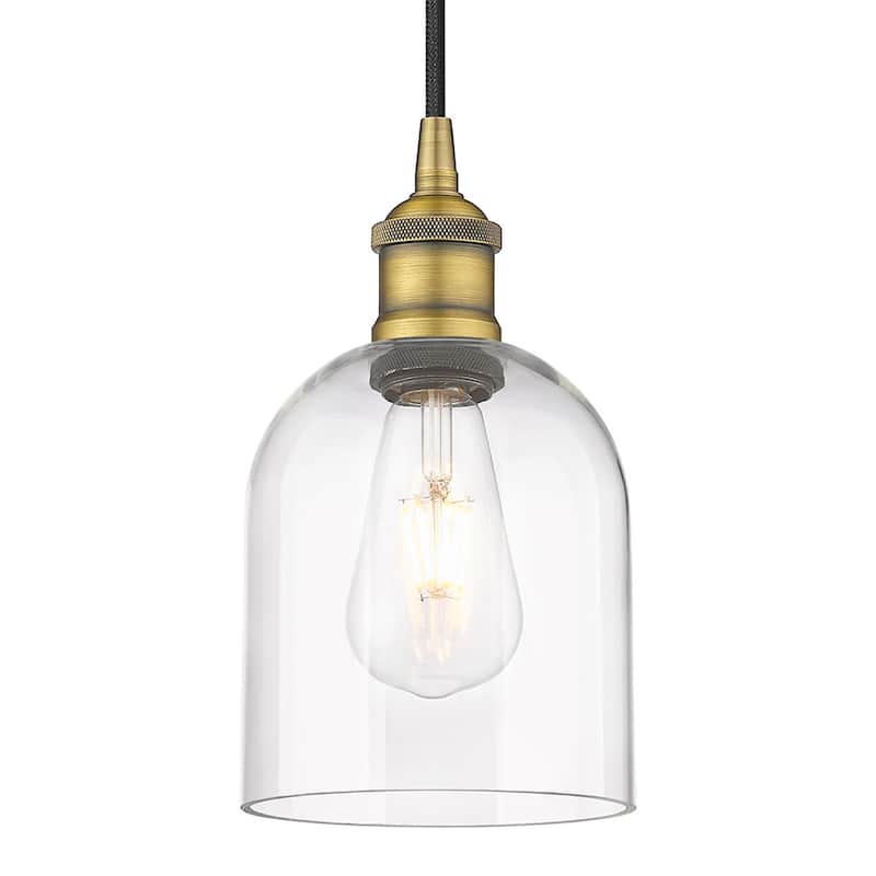 Innovations Lighting 616-1P 10 6 Bella Pendant Bella 6" Wide Cord-Hung - Brushed Brass / Clear