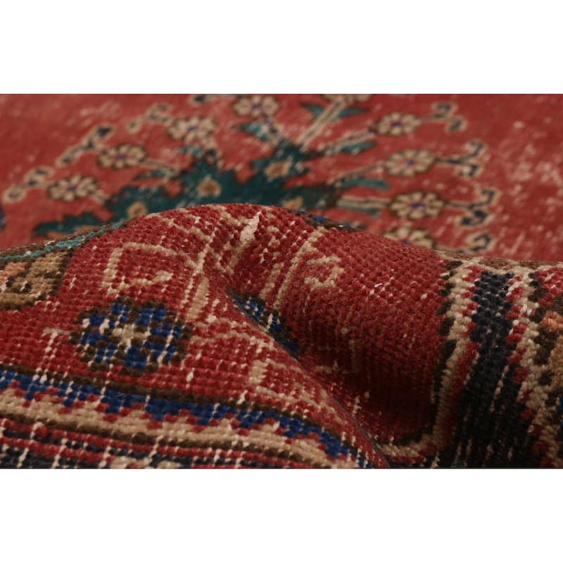 ECARPETGALLERY Hand-knotted Antalya Vintage Red Wool Rug - 9'2 x 13'1