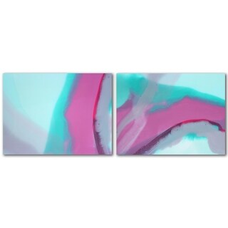 Up Close Pink by Deb McNaughton 2 Piece Wrapped Canvas Art Set - Bed ...