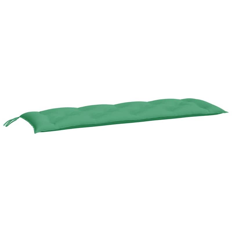 Outdoor Cushion for Bench, 59 Inch Tufted Stitch Green Oxford Fabric