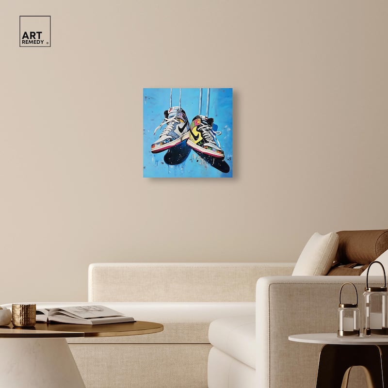 Sneakers and Laces Canvas by Art Remedy, Gallery Wrapped