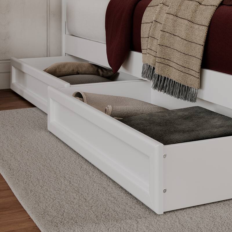 Lucia Platform Bed with Panel Footboard and Storage Drawers