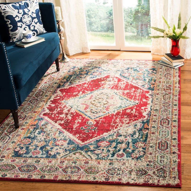 SAFAVIEH Monaco Berntraud Boho Rug - 8' x 10' - Ivory/Red