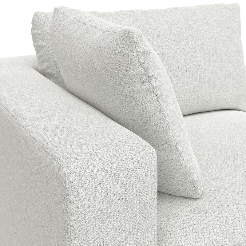 WyndenHall Marlee Left-Arm Sofa Module in Velvety Chenille Performance Fabric