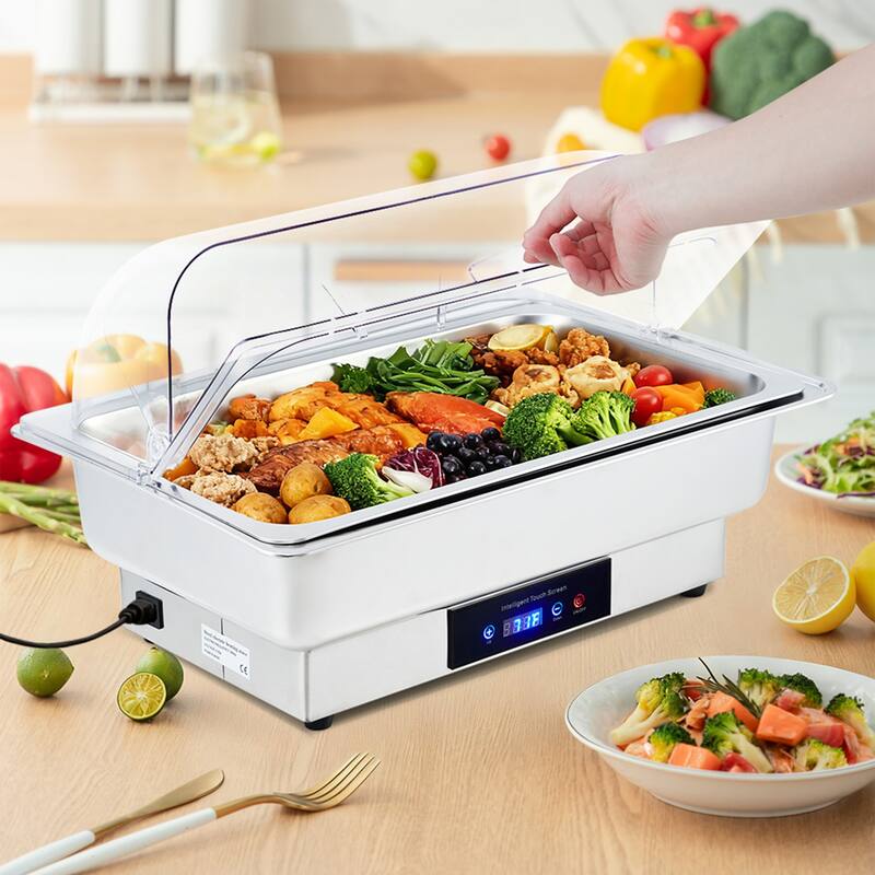 9 QT Electric Chafing Dish Buffet Set, Food Warmer for Parties, Banquets, Buffets - Full Pan