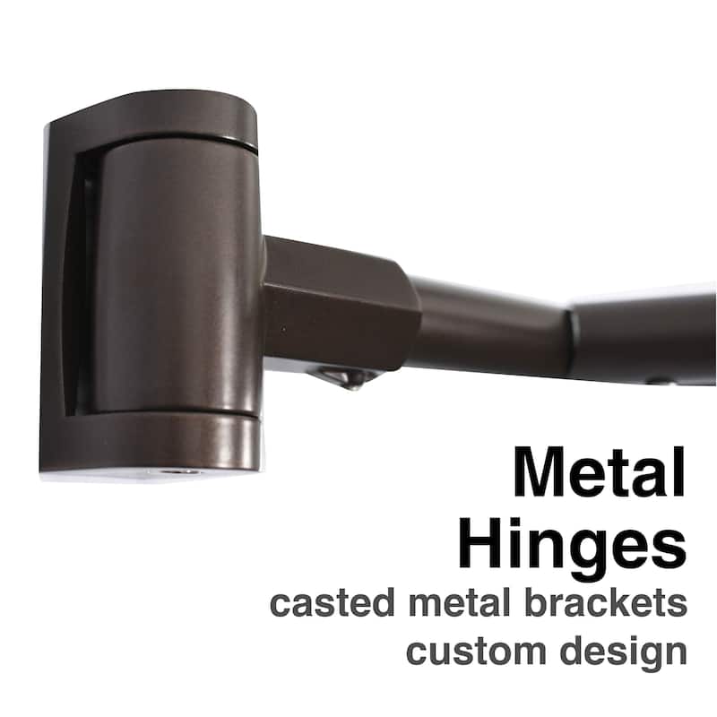 Double Curved Shower Curtain Rod Adjustable 44 to 70 inches by JS Jackson Supplies