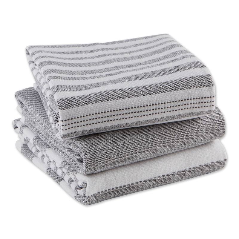 Asst Barn Red French Terry Dishtowel Set/3