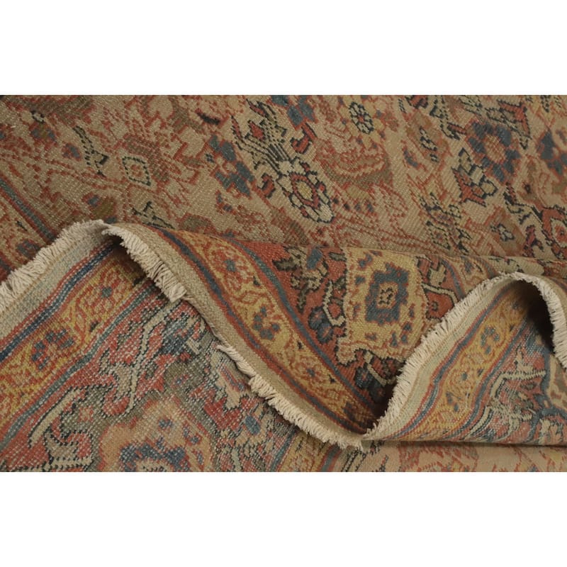 Hand Knotted Oriental 100% Wool Carpet Traditional Floral Brown Sultanabad Area Rug - 12' 5'' X 10' 9''