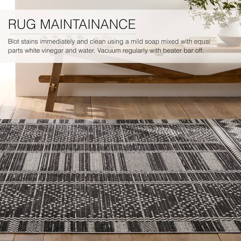 Mateo Machine Washable Tribal Area Rug