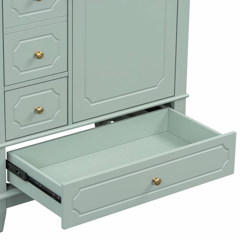 30" Freestanding Bathroom Vanity with Ceramic Sink