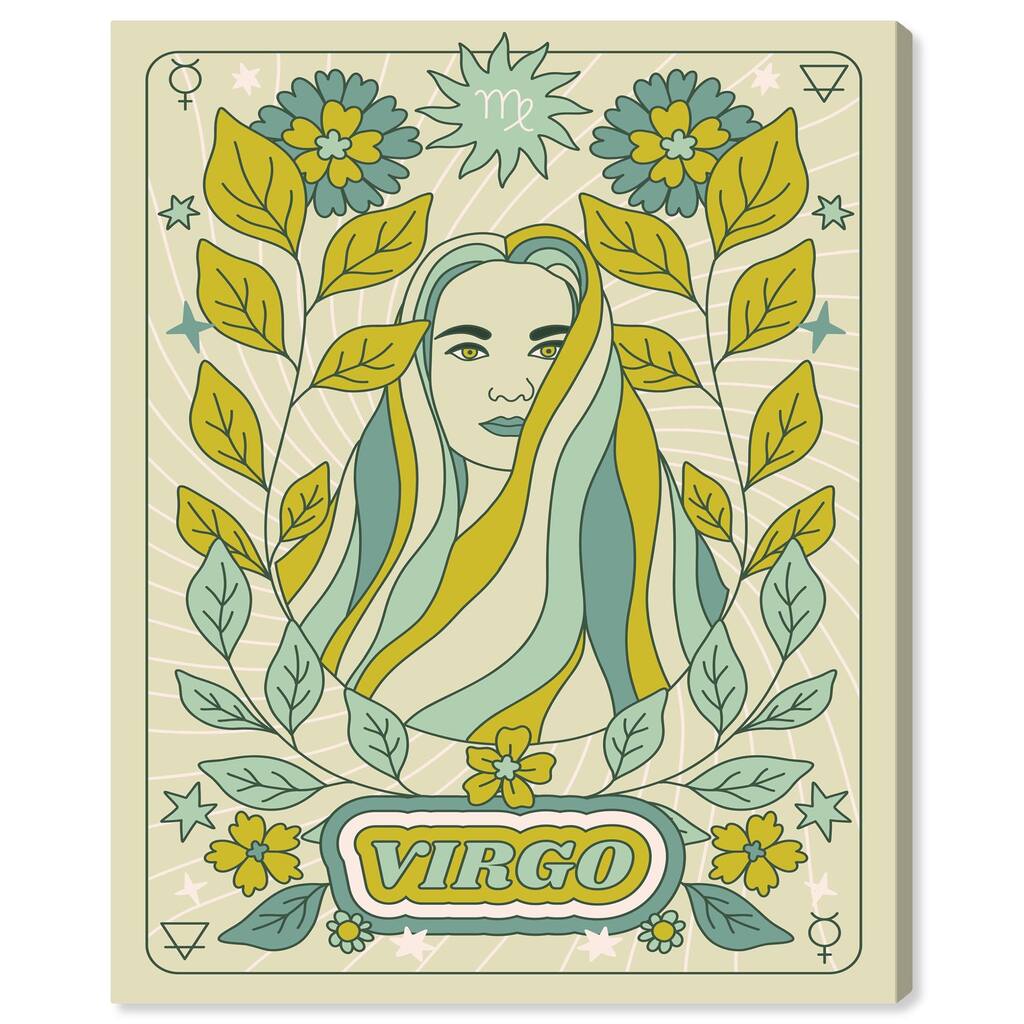Virgo Stars Card Canvas by Art Remedy, Gallery Wrapped