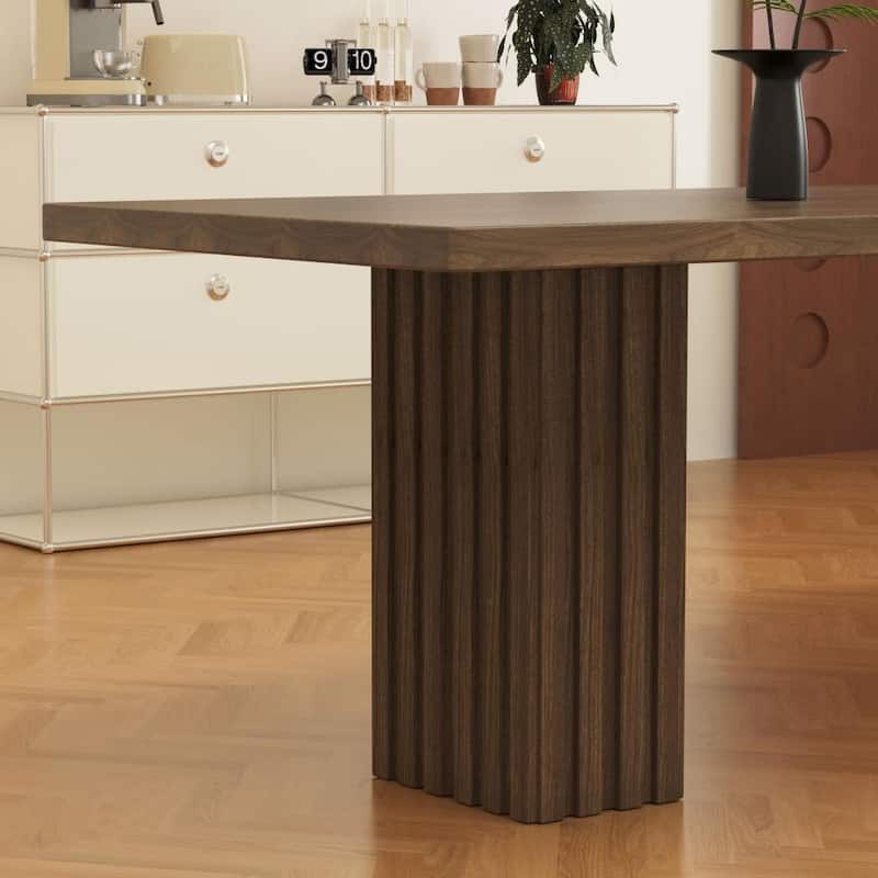 70.8" Modern Extra-Long Wooden Dining Table for 6-8 People, Rectangular Farmhouse Kitchen Table - 70.8" Wx35.4"Dx29.5"H