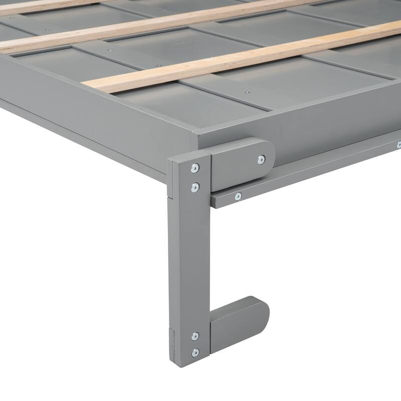 Wooden Space-Saving Murphy Bed Wood Foldable Bed Wall Bed