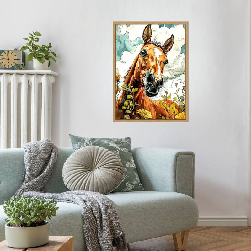 Horse Sky by Justyna Jaszke Framed Canvas Wall Art