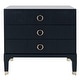 preview thumbnail 2 of 5, SAFAVIEH Lorna Navy 3-drawer Night Stand