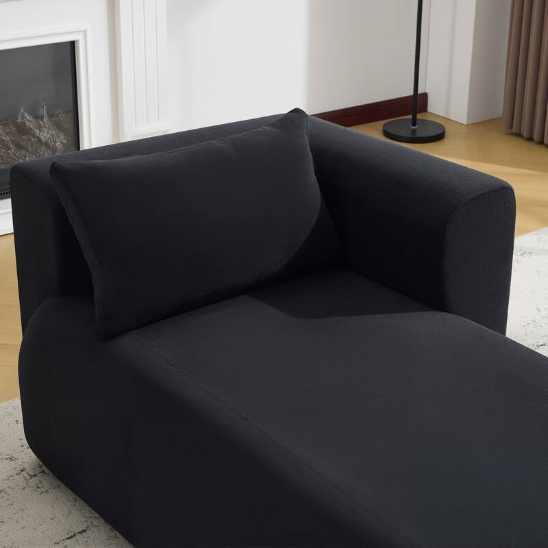 Bezseller Modern Chaise Lounge - Upholstered Sofa with Pillows for Bedroom & Living Room