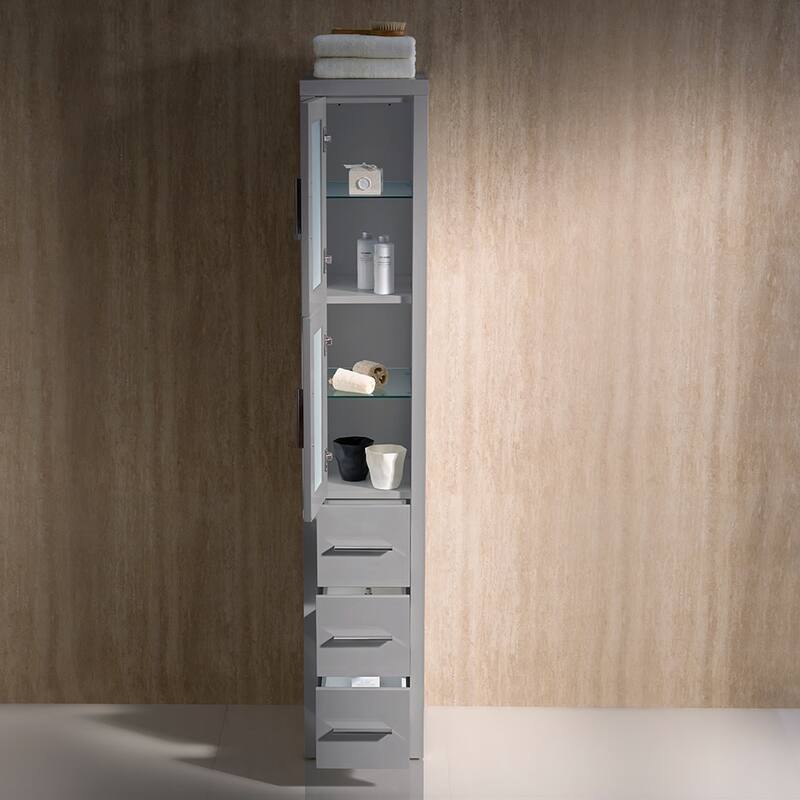 Fresca Torino 68-1/8" Plywood Free Standing Bathroom Linen Tower