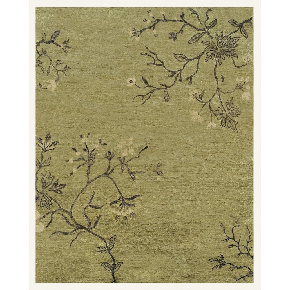 Foral Botanical Earth Tones Oriental Rustic Area Rug