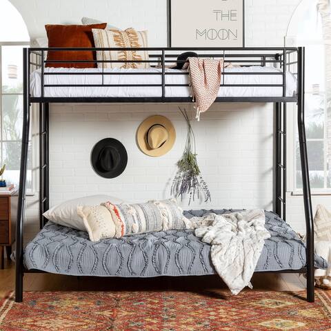Middlebrook Abner Metal Twin over Full Size Bunk Bed - Black