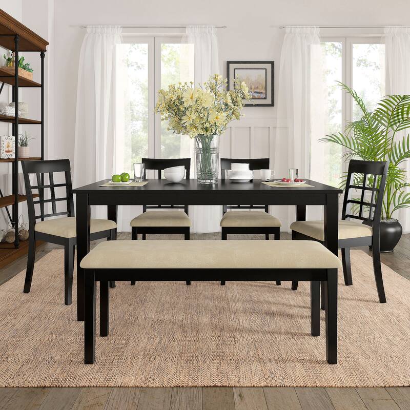 Wilmington Black Wood Dining Set by iNSPIRE Q Classic