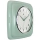 preview thumbnail 96 of 146, Infinity Instruments Retro 9.25-inch Square Wall Clock - 9.25 x 1.875 x 9.5