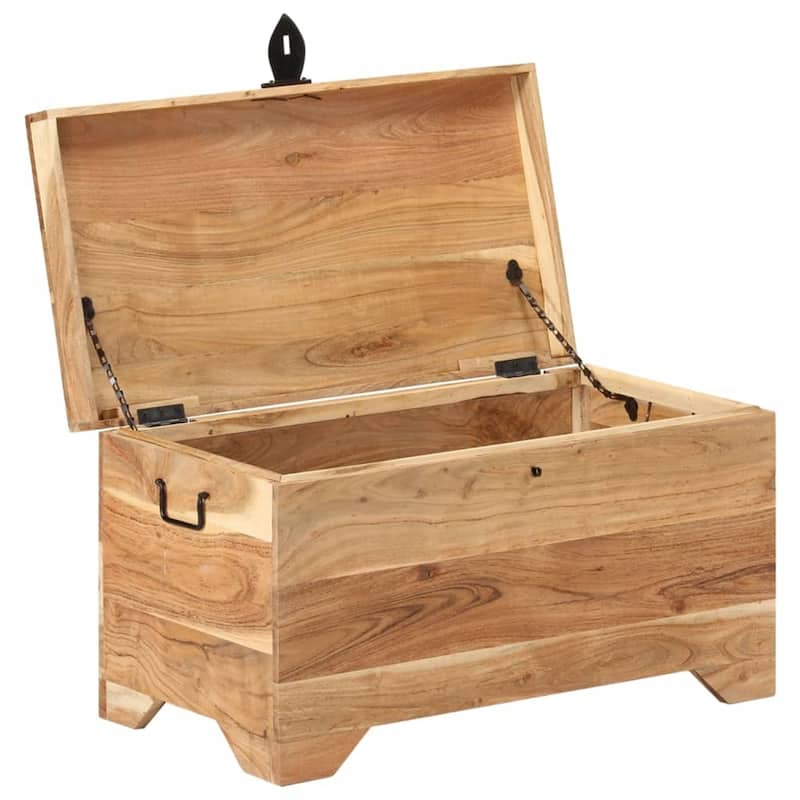 vidaXL Storage Chest Solid Acacia Wood - 28.7" x 15.4" x 16.1"