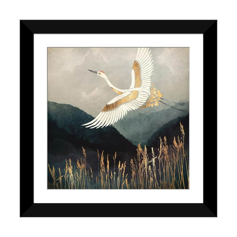 iCanvas "Elegant Flight" by SpaceFrog Designs - Black - 24x24x1