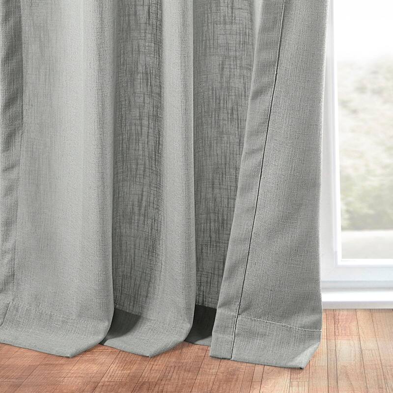 Exclusive Fabrics Heavy Faux Linen Curtain (1 Panel)