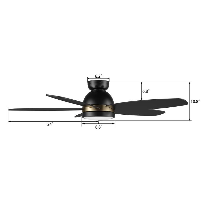 CARRO Cerus 48" 5-Blade Indoor Ceiling Fan with Light and Remote - N/A