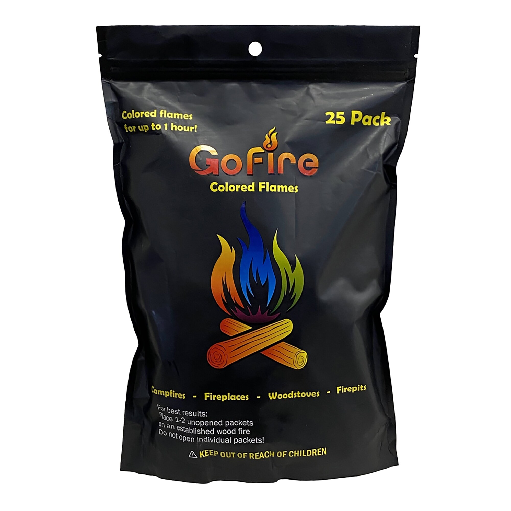GoFire: Colored Flames - 25 Pack - Magical Vibrant Dancing Colors