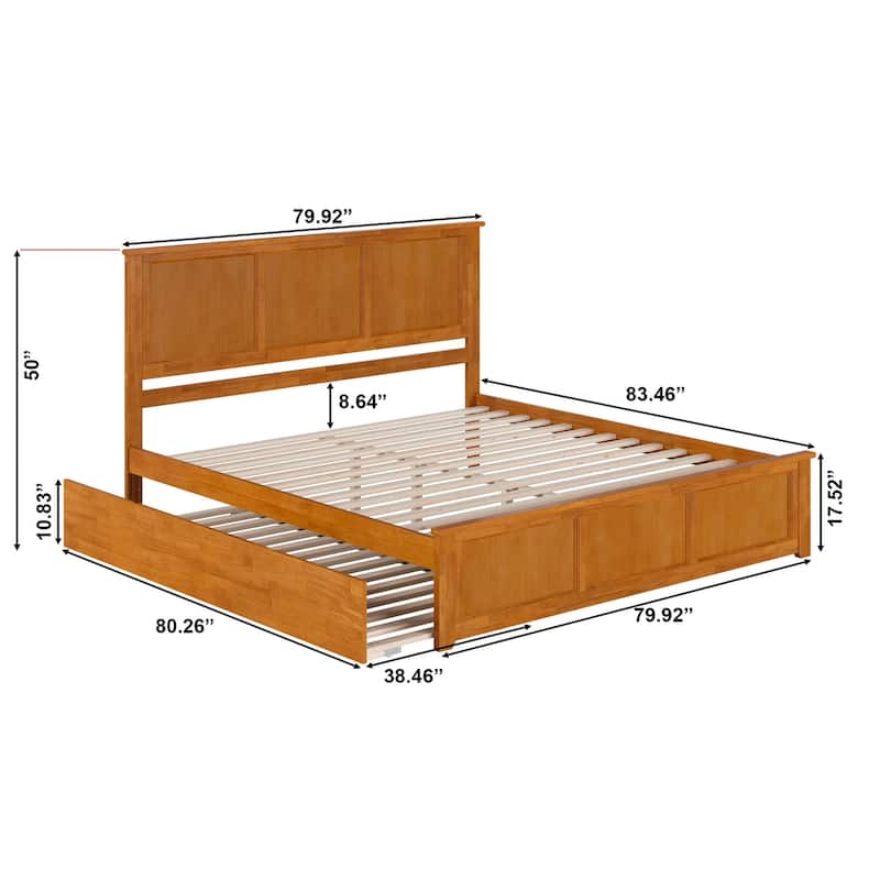 AFI Madison Platform Bed with Matching Footboard & Trundle