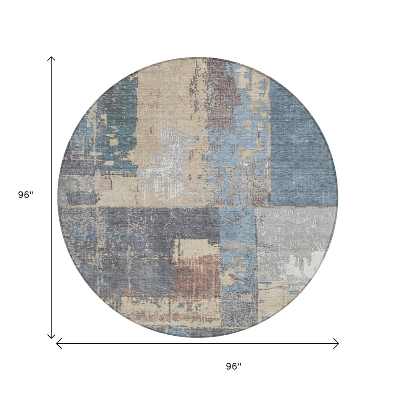HomeRoots Abstract Transitional Rectangle Outdoor Rug