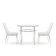 preview thumbnail 5 of 4, Furniture of America Gates Chrome & White Round 3-Piece Dining Set