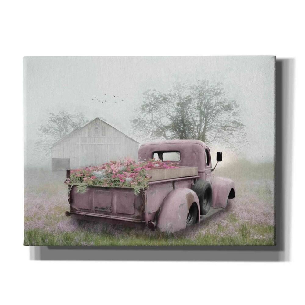 Epic Graffiti 'Pink Flower Truck' by Lori Deiter, Canvas Wall Art