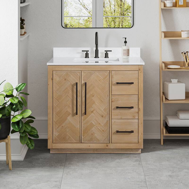 Altair Bellavia Bath Vanity in Weathered Fir no Mirror