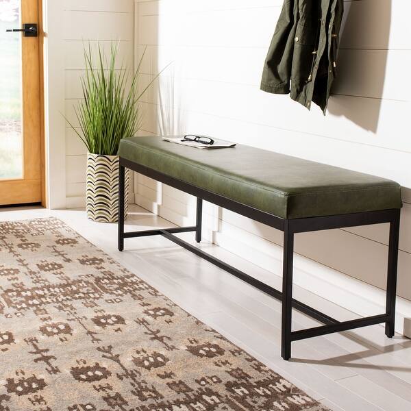 Shop Safavieh Chase Vegan Leather Bench 47 3 X 16 X 19 5 47 3 X 16 X 19 5 Overstock 27742702