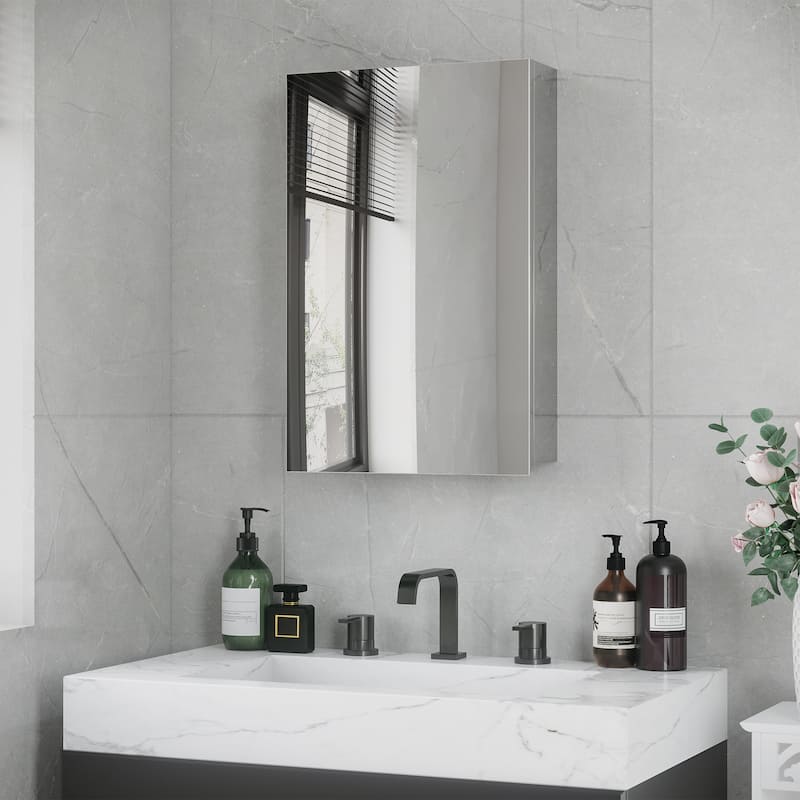 kleankin Wall-Mounted Medicine Cabinet with Mirror