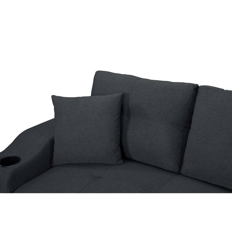 Comfortable sofa with magazine pocket,left and right interchangeable