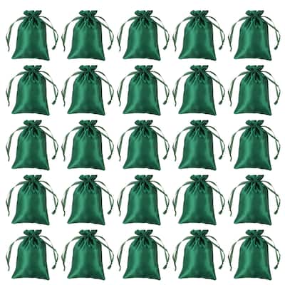 Satin Bags with Drawstring, 50 Pack 4x6 Inch Wedding Drawstring Bags